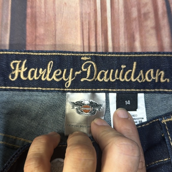 Harley Davidson Denim Jeans NWOT Size 14 - Picture 7 of 7